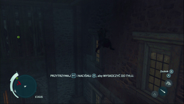 To move on, jump to the other side of the small room and climb onto the second window on the left - Naval mission - Fort Wolcott | Captain Kidds treasure in AC III Remastered - Captain Kidds treasure - Assassins Creed III Game Guide & Walkthrough
