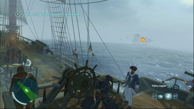 After the first attack, you will be attacked once again but this time a frigate will be amongst the enemy forces - French Involvement | Naval missions in Assassins Creed III Remastered - Naval missions - Assassins Creed III Game Guide & Walkthrough