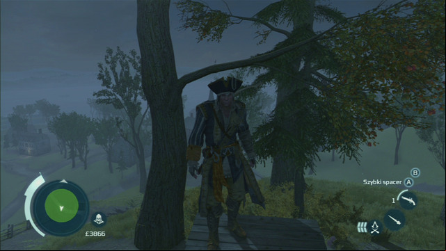 Inside the green circle you will see a privy which you have to climb onto - The Frontiersmen Club in Assassins Creed III Remastered - Guild missions - Assassins Creed III Game Guide & Walkthrough