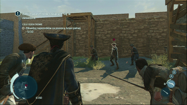 As you approach it, more mercenaries will appear - Sequence 2 - Johnsons Errand | Assassins Creed III Remastered Walkthrough - Walkthrough - Assassins Creed III Game Guide & Walkthrough