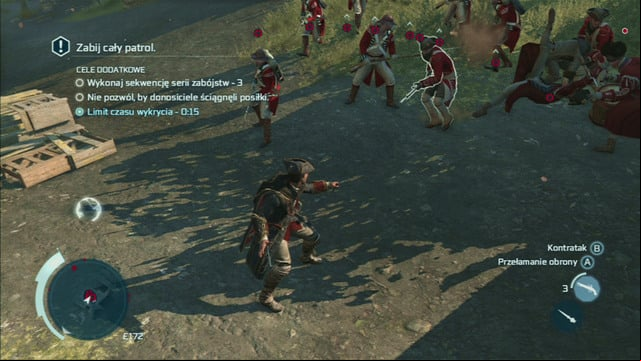 Optional additional objective: Perform sequential combo kills - 3 - Sequence 2 - The Soldier | Assassins Creed III Remastered Walkthrough - Walkthrough - Assassins Creed III Game Guide & Walkthrough