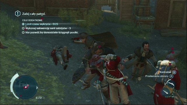 The second objective is performing a combo of three kills - Sequence 2 - The Soldier | Assassins Creed III Remastered Walkthrough - Walkthrough - Assassins Creed III Game Guide & Walkthrough