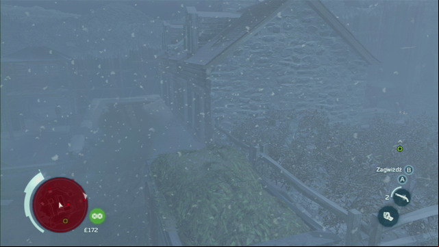 With the area clear, sneak to the end of the bushes growing by the wall - Sequence 3 - Execution is Everything | Assassins Creed III Walkthrough - Walkthrough - Assassins Creed III Game Guide & Walkthrough