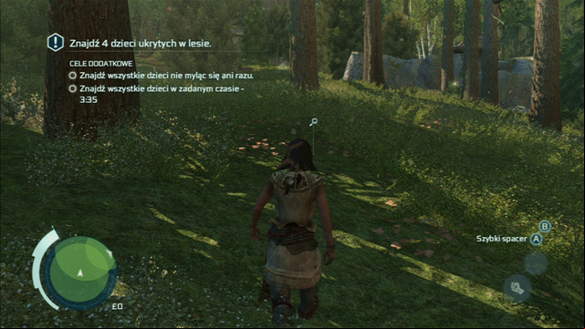 Start off by heading to the middle of the left circle and examining the traces there - Sequence 4 - Hide and Seek | Assassins Creed III Remastered Walkthrough - Walkthrough - Assassins Creed III Game Guide & Walkthrough