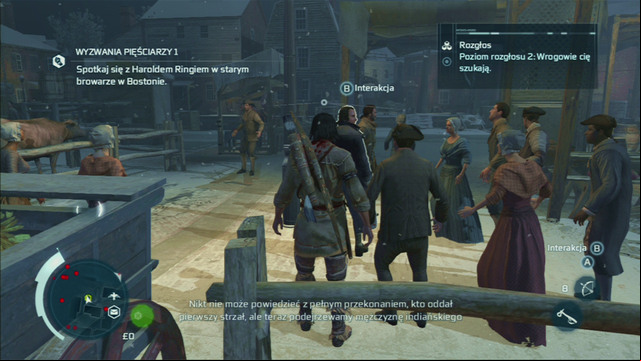 From a short cinematic you will learn that you can also lower the notoriety level by bribing town criers or print shops workers - Sequence 5 - Bostons Most Wanted | Assassins Creed III Remastered Walkthrough - Walkthrough - Assassins Creed III Game Guide & Walkthrough