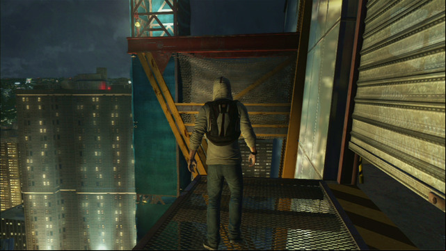 Outside, jump right and climb onto the red crane - Sequence 5 - First Power Source | Assassins Creed III Remastered Walkthrough - Walkthrough - Assassins Creed III Game Guide & Walkthrough