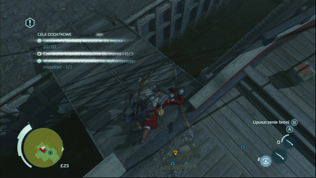 To perform an aerial attack, you should stand onboard a ship and attack a soldier running onto it - Sequence 6 - The Tea Party | Assassins Creed III Remastered Walkthrough - Walkthrough - Assassins Creed III Game Guide & Walkthrough