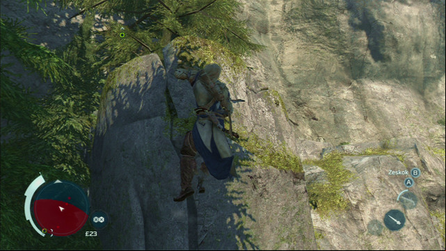 Cross it and head further until you see a crack leading to the top - Sequence 6 - Hostile Negotiations | Assassins Creed III Remastered Walkthrough - Walkthrough - Assassins Creed III Game Guide & Walkthrough