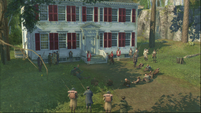 As you reach the big manor, a short cinematic will start - Sequence 6 - Hostile Negotiations | Assassins Creed III Remastered Walkthrough - Walkthrough - Assassins Creed III Game Guide & Walkthrough