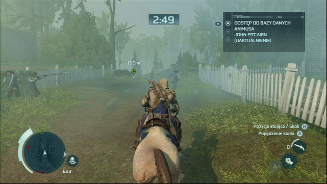 After the cutscene, quickly get onto the nearest horse and ride towards the direction marked on the map - Sequence 7 - Lexington and Concord | Assassins Creed III Remastered Walkthrough - Walkthrough - Assassins Creed III Game Guide & Walkthrough