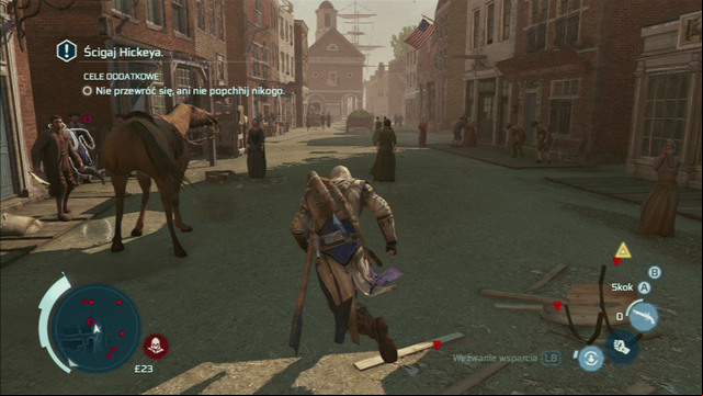 Optional objective: Do not tackle or shove anyone - Sequence 8 - Something on the Side | Assassins Creed III Remastered Walkthrough - Walkthrough - Assassins Creed III Game Guide & Walkthrough