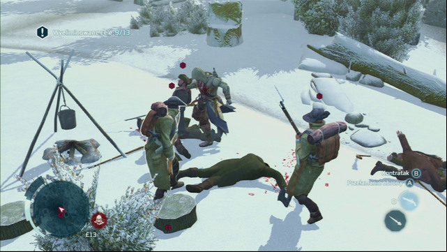As you reach the end of the camp, you will note that your father has been captured by the mercenaries - Sequence 9 - Missing Supplies | Assassins Creed III Remastered Walkthrough - Walkthrough - Assassins Creed III Game Guide & Walkthrough