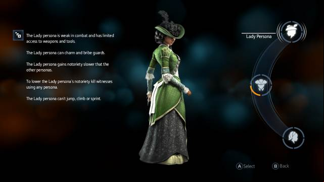 Lady Persona - Personas - Assassins Creed: Liberation HD - Game Guide and Walkthrough