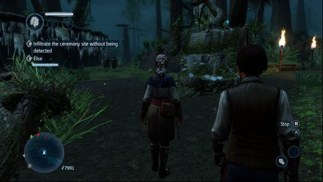 Avoid enemies by jumping from a branch to another - Sequence 2 - The storyline - Assassins Creed: Liberation HD - Game Guide and Walkthrough