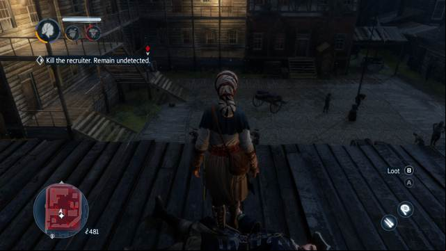 The target is next to the guards who practice shooting - Sequence 5 - The storyline - Assassins Creed: Liberation HD - Game Guide and Walkthrough