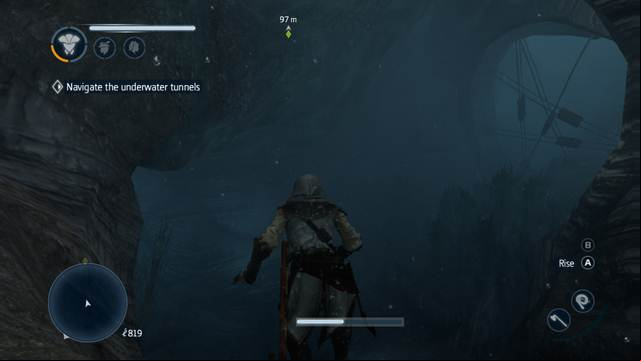 The left tunnel leads to the mission objective - Sequence 6 - The storyline - Assassins Creed: Liberation HD - Game Guide and Walkthrough