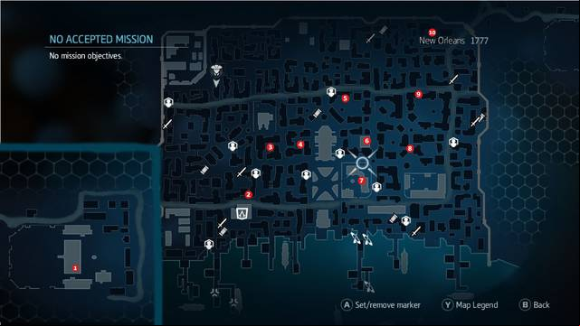 All of the gems that you can find around New Orleans - Character items - Collectibles - Assassins Creed: Liberation HD - Game Guide and Walkthrough