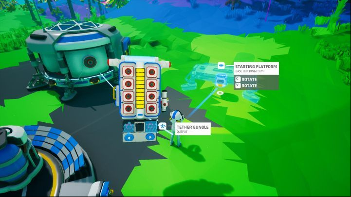Place the Starting Platform somewhere near your base. - How to connect tethers to an Oxygenator in Astroneer? - FAQ - Astroneer Guide