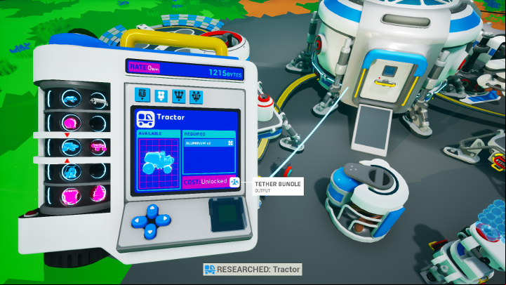 The crafting blueprints for the Tractor are in the Research Catalog. - How to create a vehicle in Astroneer? - FAQ - Astroneer Guide