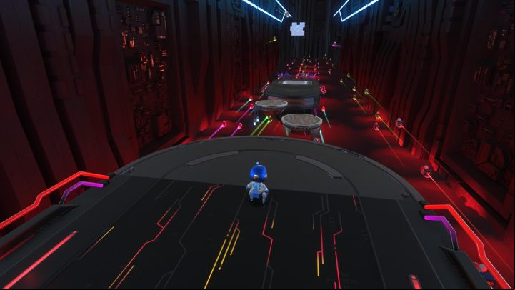 When the level starts, turn around - Astros Playroom: Turbo Trial - walkthrough - SSD Highway - Astros Playroom Guide