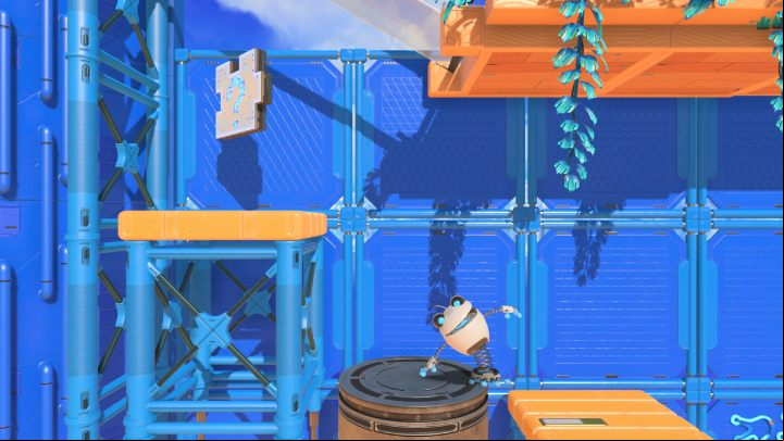 Follow the platforms to the left, picking up the 4th puzzle piece along the way - Astros Playroom: Springy Spa - walkthrough - Cooling sources - Astros Playroom Guide