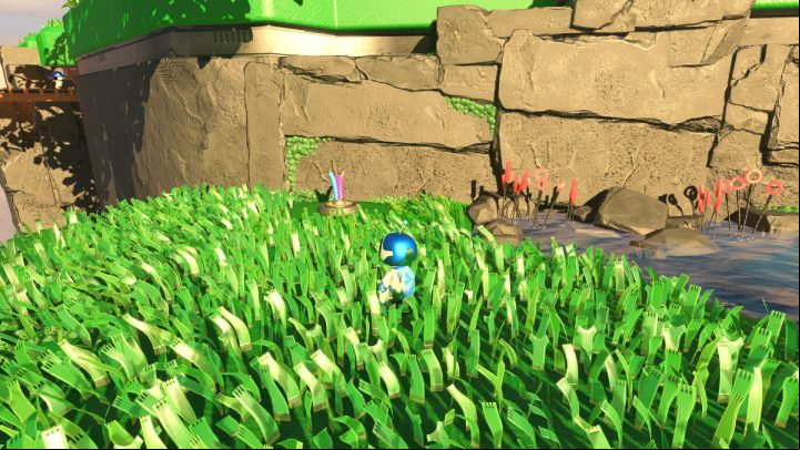 Exit the cave and pull the wires in the grass to get back to the checkpoint - Astros Playroom: Renderforest - walkthrough - GPU Jungle - Astros Playroom Guide