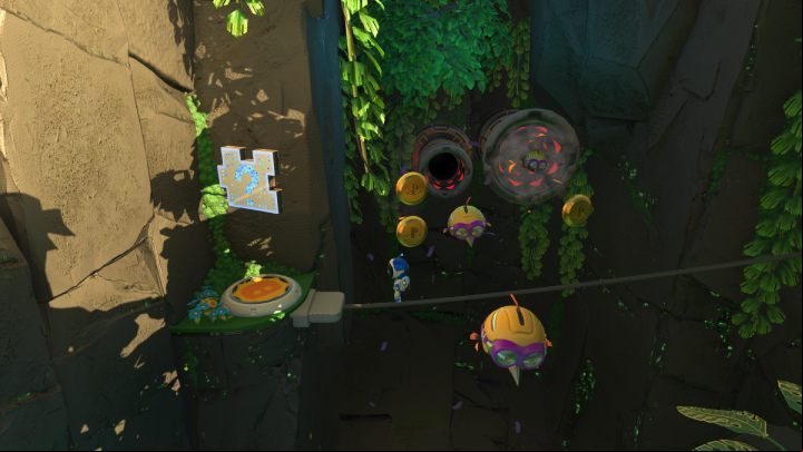 Pull the wires on the board and jump on the yellow trampoline - Astros Playroom: Renderforest - walkthrough - GPU Jungle - Astros Playroom Guide
