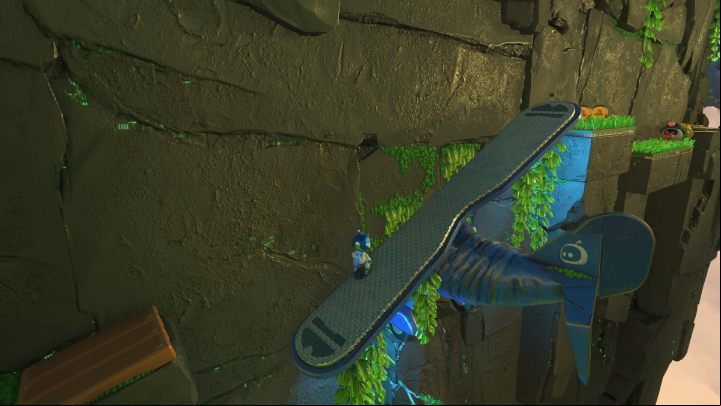 Go past the checkpoint and jump onto the wings of the plane - Astros Playroom: Renderforest - walkthrough - GPU Jungle - Astros Playroom Guide