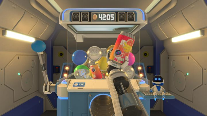 Opposite the entrance to the laboratory, there is a drawing machine - Astros Playroom: PlayStation Labo - walkthrough - Other - Astros Playroom Guide