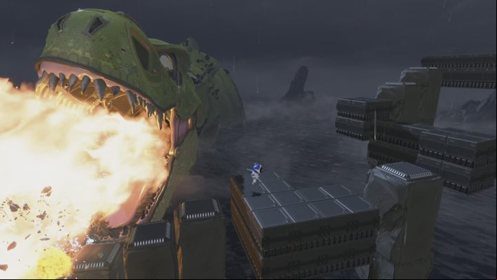 In the second stage of the fight, T - Astros Playroom: T. Rex - boss, how to defeat? - Bosses - Astros Playroom Guide