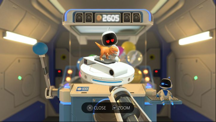 In the PlayStation lab, opposite the entrance, you will find a machine - Astros Playroom: Bot models - list - Astros Playroom Guide