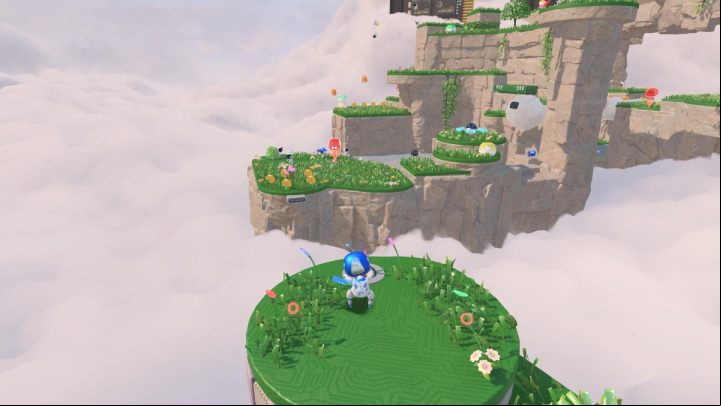 Pull out another cable and follow it to the next part of the area - Astros Playroom: Gusty Gateway - walkthrough - Memory Meadow - Astros Playroom Guide