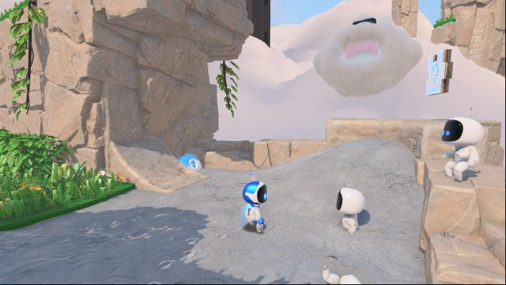 Defeat the opponent with spikes and slide down the grass – watch out for enemies - Astros Playroom: Gusty Gateway - walkthrough - Memory Meadow - Astros Playroom Guide