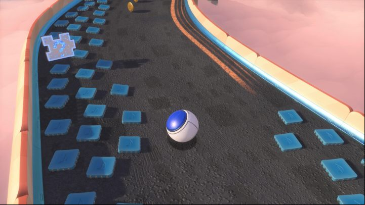 Follow the path to the stairs by collecting the coins lying there - Astros Playroom: Fastlane Fields - walkthrough - Memory Meadow - Astros Playroom Guide