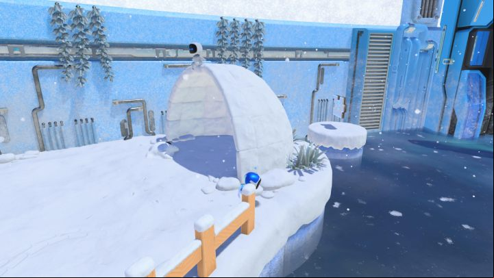 You'll end up on an ice island - Astros Playroom: Frigid Floes - walkthrough - Cooling Springs - Astros Playroom Guide
