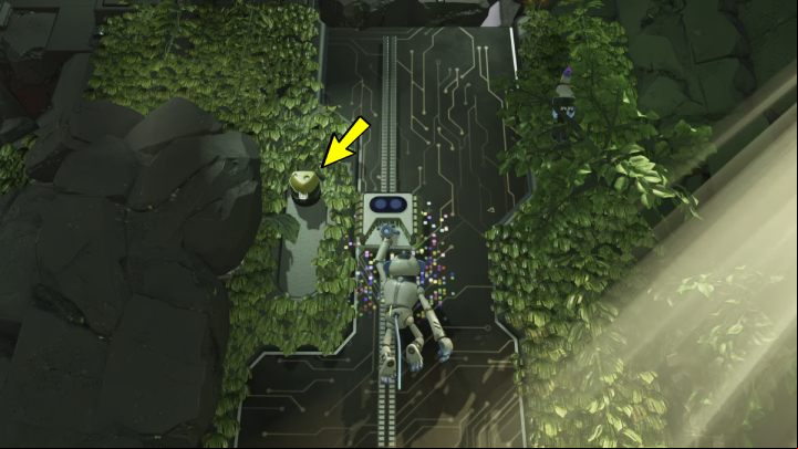When you reach the square element, it will carry you up - Astros Playroom: Teraflop Treetops - walkthrough - GPU Jungle - Astros Playroom Guide