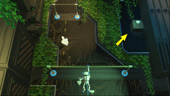 Climb the bars to the top and grab the 3 - Astros Playroom: Teraflop Treetops - walkthrough - GPU Jungle - Astros Playroom Guide