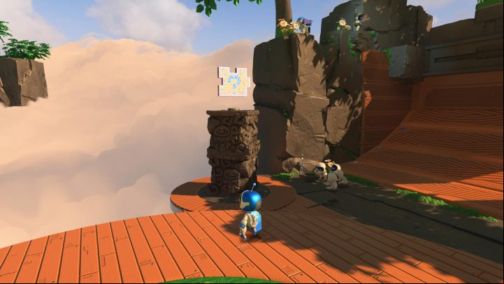 Pull the cables on the right side of the island - Astros Playroom: Raytrace Ruins - walkthrough - GPU Jungle - Astros Playroom Guide