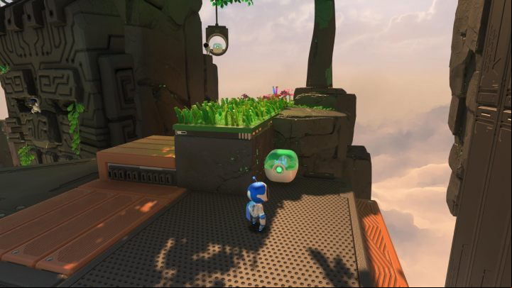 Defeat flying enemies and collect coins from all containers - Astros Playroom: Raytrace Ruins - walkthrough - GPU Jungle - Astros Playroom Guide