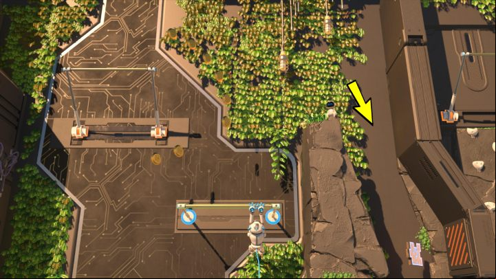 Instead of jumping on the bar above, move to the right edge of the bar and swing hard - Astros Playroom: Mt. Motherboard - walkthrough - GPU Jungle - Astros Playroom Guide