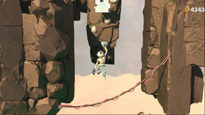 Go down the white sticks - Astros Playroom: Mt. Motherboard - walkthrough - GPU Jungle - Astros Playroom Guide