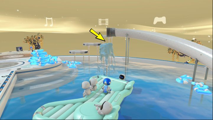 Comment: at the end of the level Hotel Hopalot you will find a large swimming pool - Astros Playroom: Trophies list - Appendix - Astros Playroom Guide