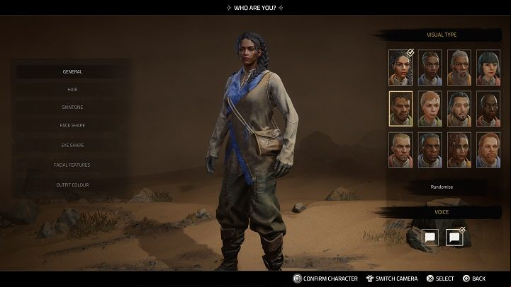 The avatar's general characteristics are based on the first, main choice, and this is where we decide on our character's appearance - Atlas Fallen: Is there a character creator? - FAQ - Atlas Fallen Guide