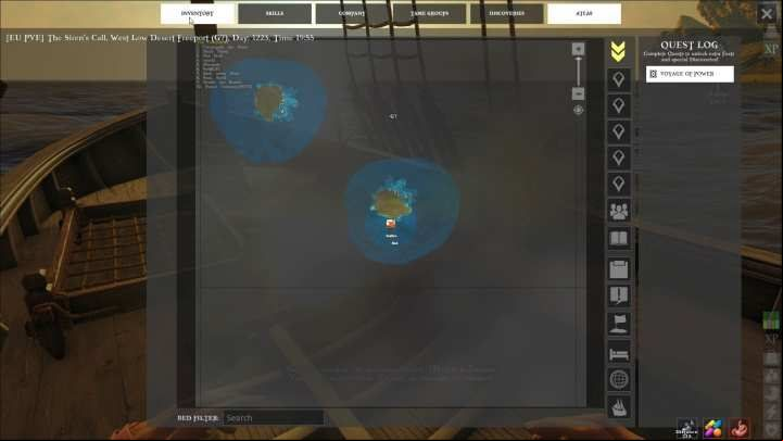 At the beginning of the game, you will see only the tiny location you start the game at - the rest of the map must be explored. - World map and navigation in ATLAS Game - Game basics - ATLAS Guide and Tips