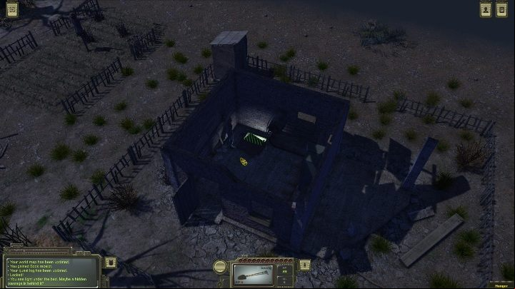 Open the flap and go down to the shelter hidden under the cottage - How to open the shelter in Ostradnoye in ATOM RPG? - FAQ - ATOM RPG Guide