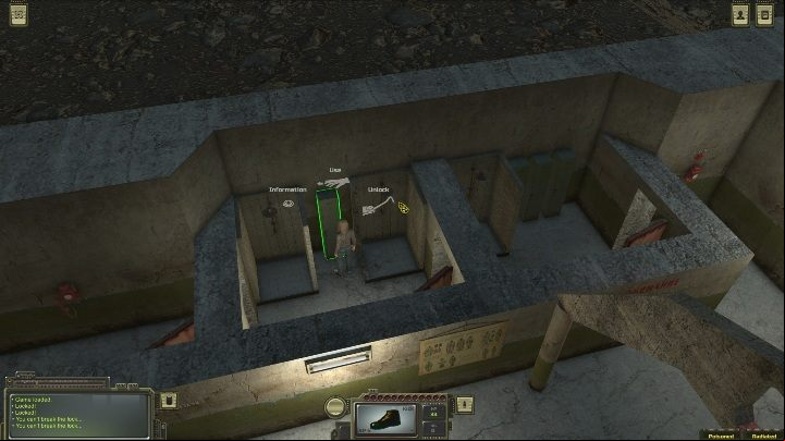 To try to open the lock, you must click the left mouse button on the object and hold it down until additional options appear - How to open locks in ATOM RPG? - Starting tips - ATOM RPG Guide