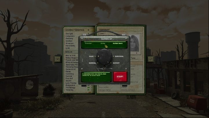You can choose the difficulty level by starting a new game - ATOM RPG Guide