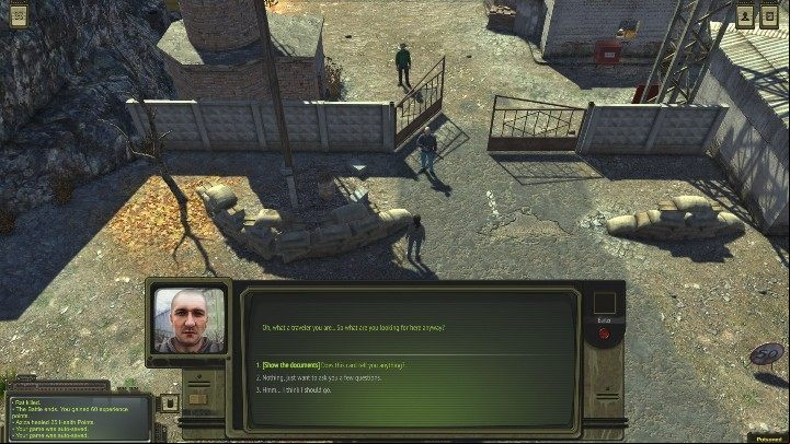 Go to the Abandoned factory and talk to the first guard, show him the Grishki card and he will let you in - Abandoned factory - ATOM RPG Walkthrough - Walkthrough - ATOM RPG Guide
