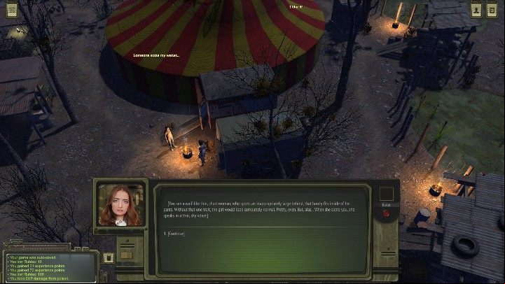 Go to Yana and talk to her - Circus - ATOM RPG Walkthrough - Walkthrough - ATOM RPG Guide