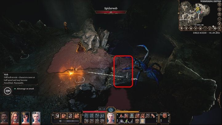 Now wait for the Matriarch to stand up and get on the other cobweb - Baldurs Gate 3: How to defeat Phase Spider Matriarch in BG3? - Bosses and difficult fights - Baldurs Gate 3 Guide, Walkthrough